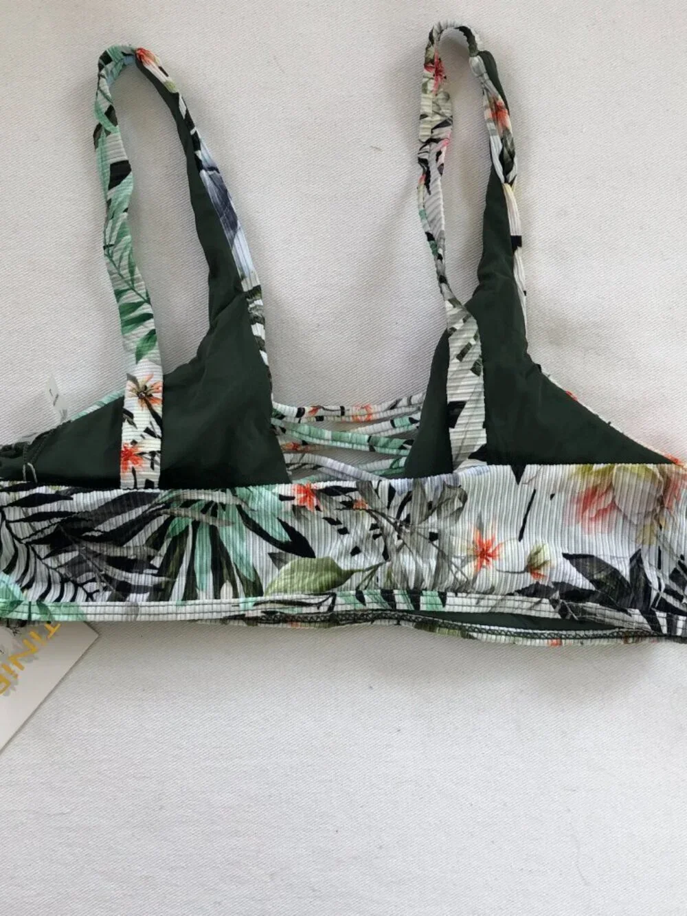 tinibikini Tropical Print  bikni two piece Large NWT